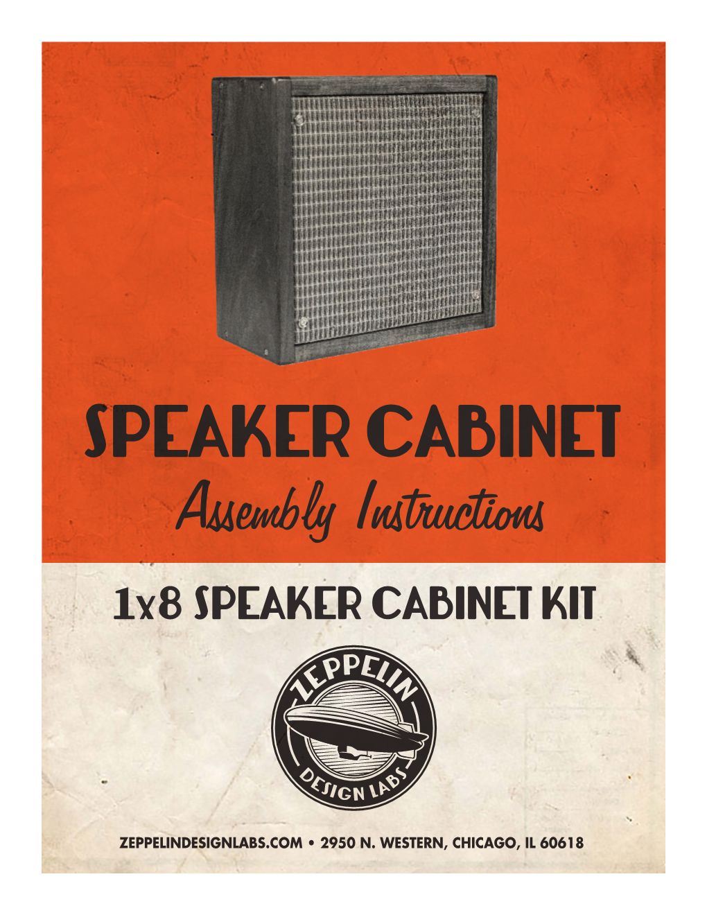 1X8 Speaker Cab Assembly Manual