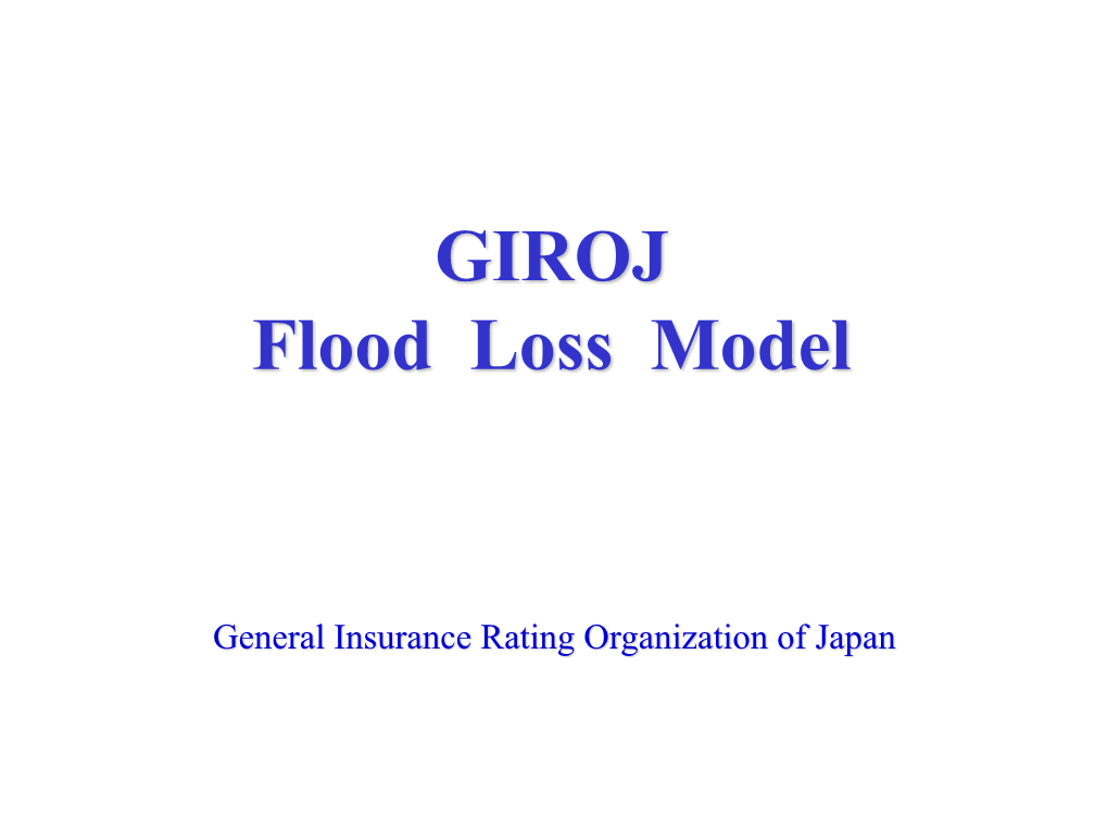 Flood Loss Model Model