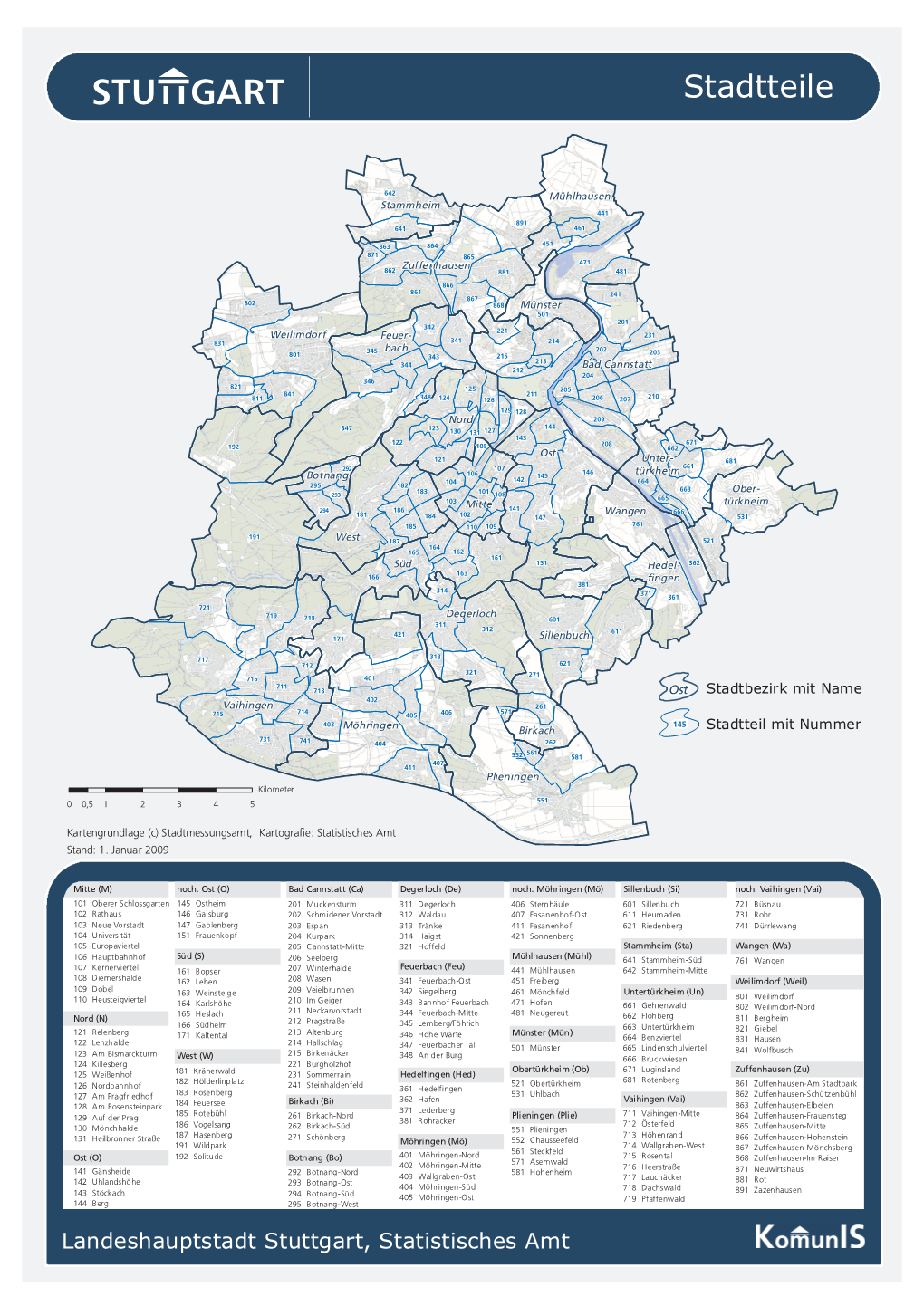 Stuttgarter Stadtteile