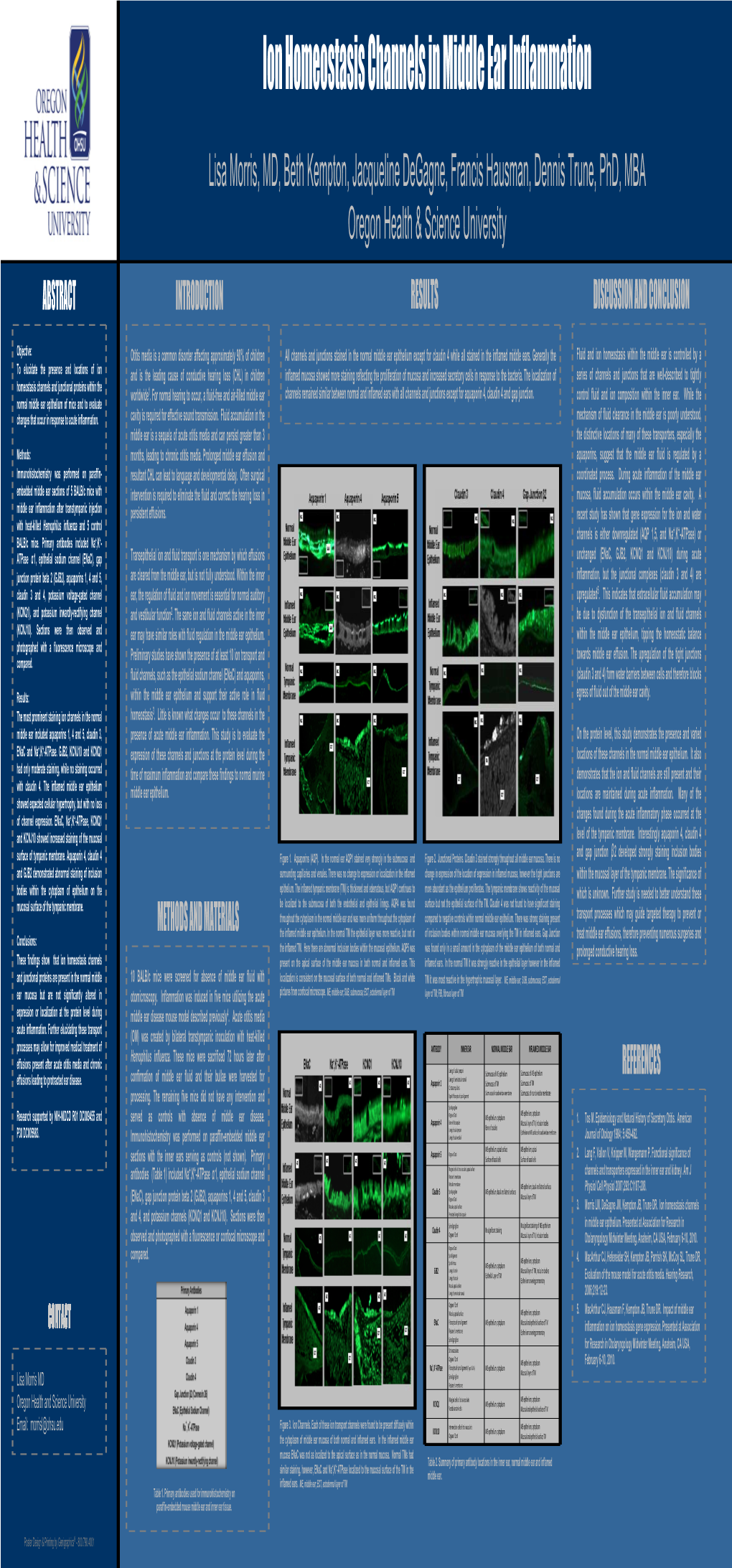 Ion Homeostasis Channels in Middle Ear Inflammation