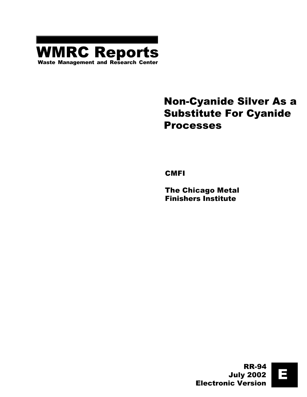 CMFI Final Report on Silver
