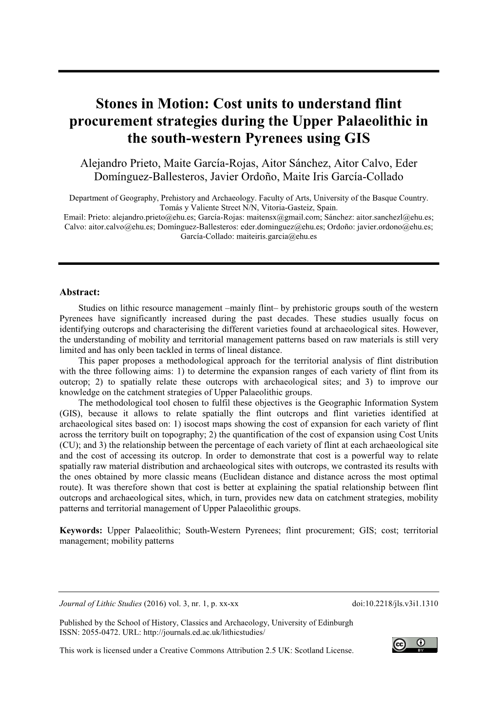 Cost Units to Understand Flint Procurement Strategies During The