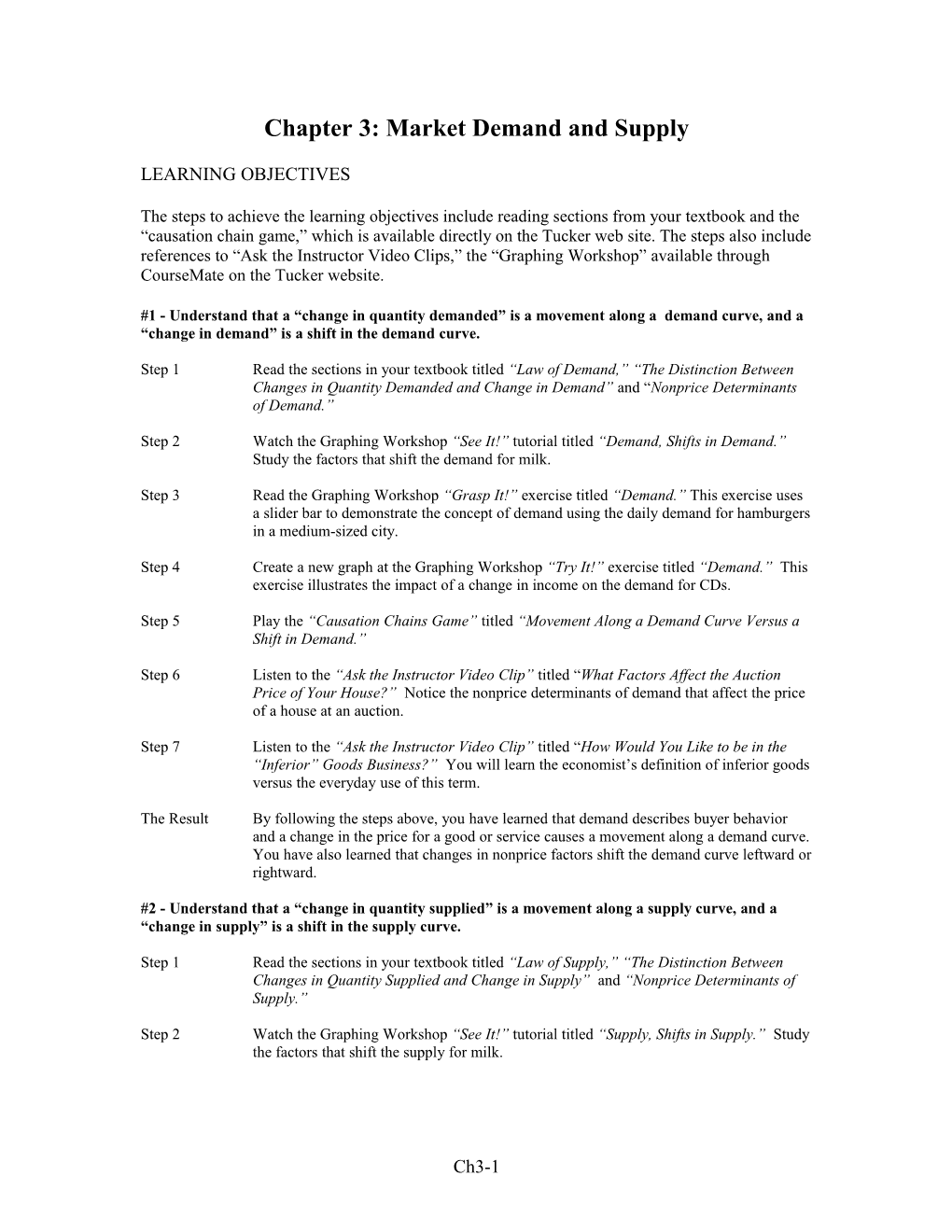 Chapter 3: Market Supply and Demand s1