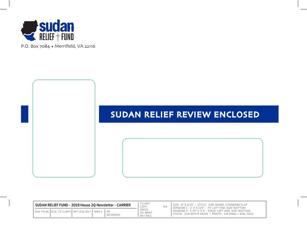 Sudan Relief Review Enclosed