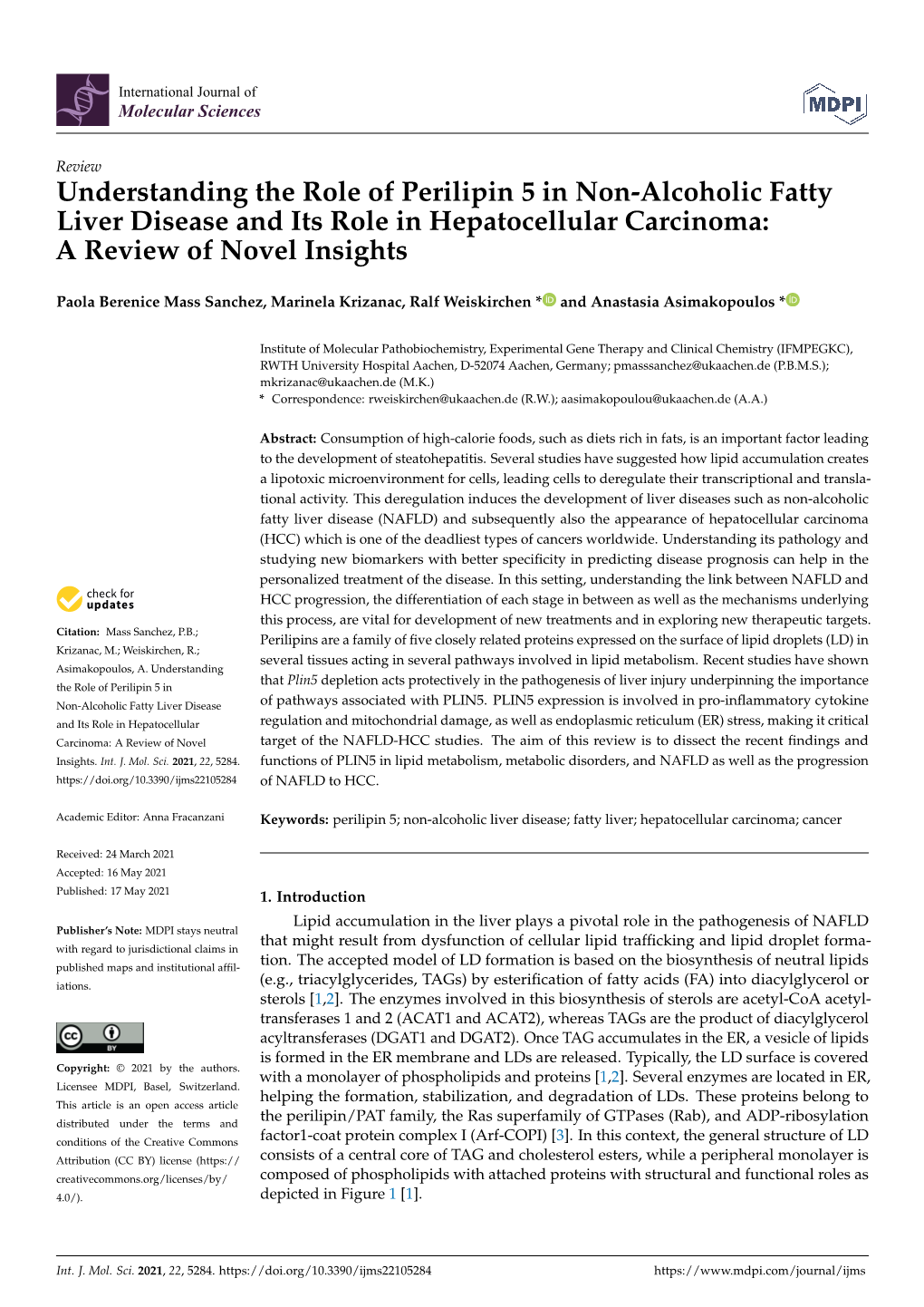 Understanding the Role of Perilipin 5 in Non-Alcoholic Fatty Liver Disease and Its Role in Hepatocellular Carcinoma: a Review of Novel Insights