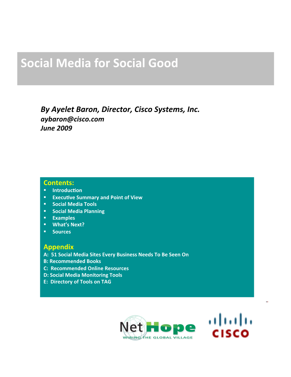 Social Media for Social Good