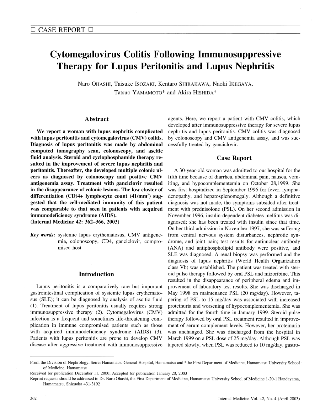 Cytomegalovirus Colitis Following Immunosuppressive