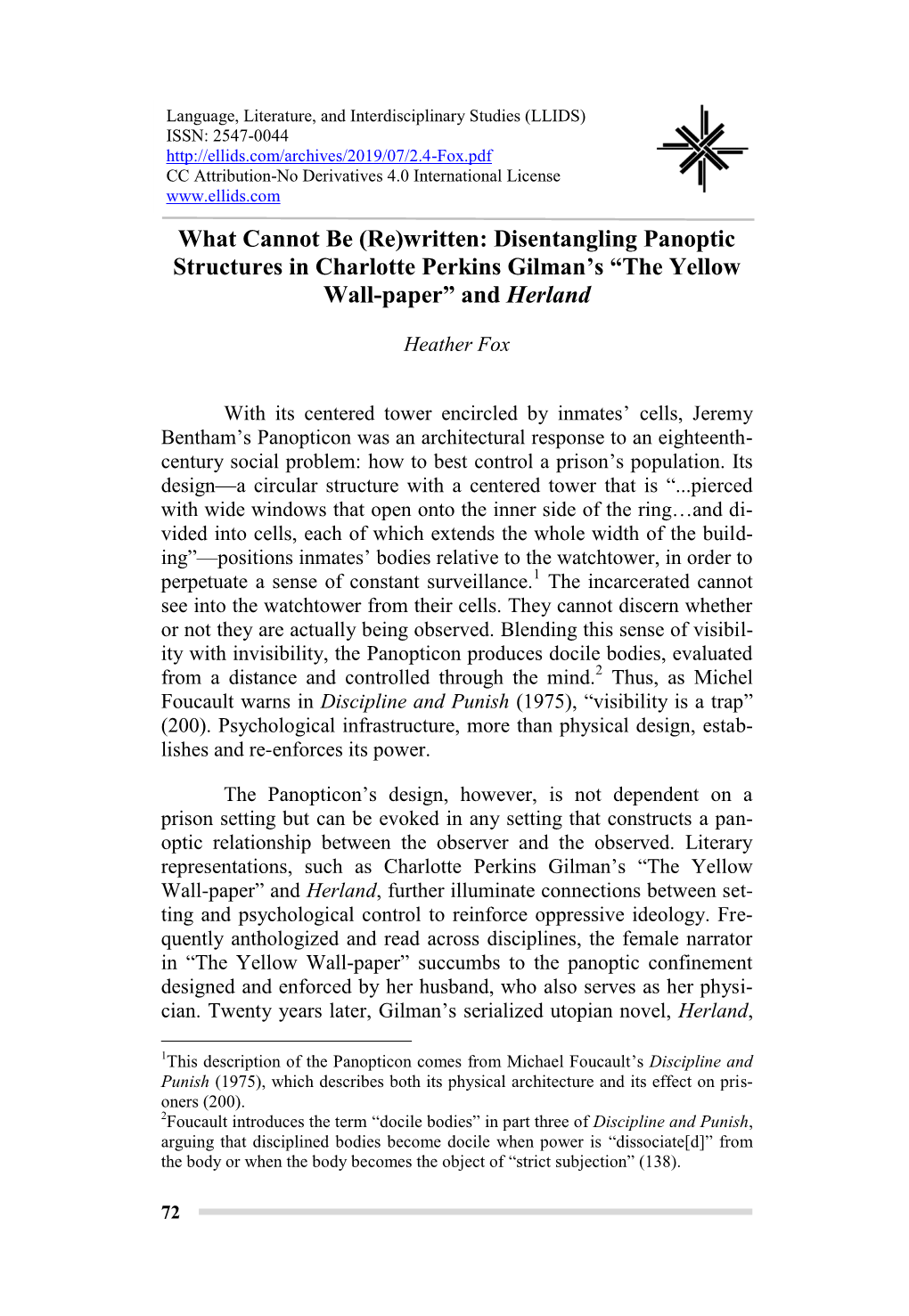 Disentangling Panoptic Structures in Charlotte Perkins Gilman's