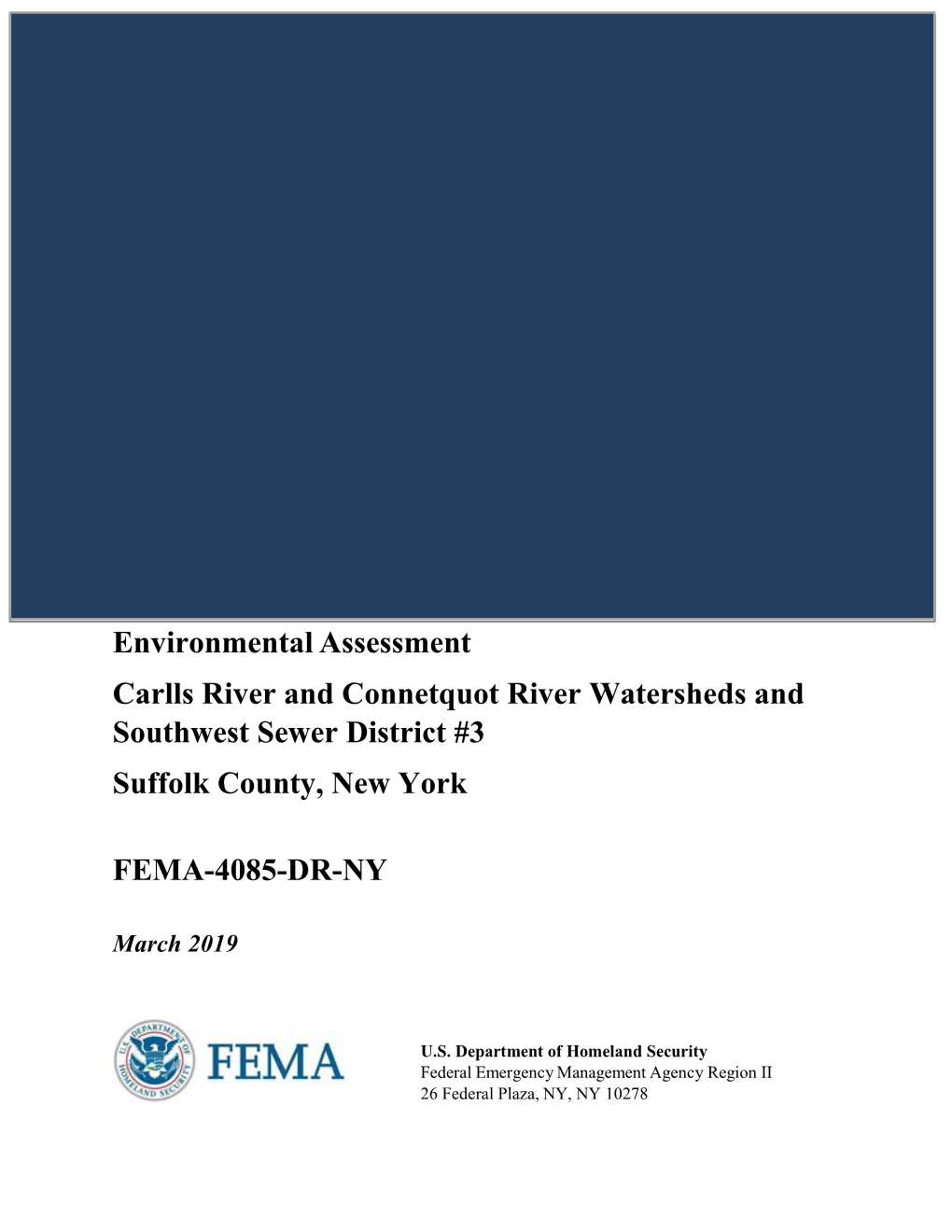 Carlls River and Connetquot River Watersheds and Southwest Sewer District #3 Suffolk County, New York