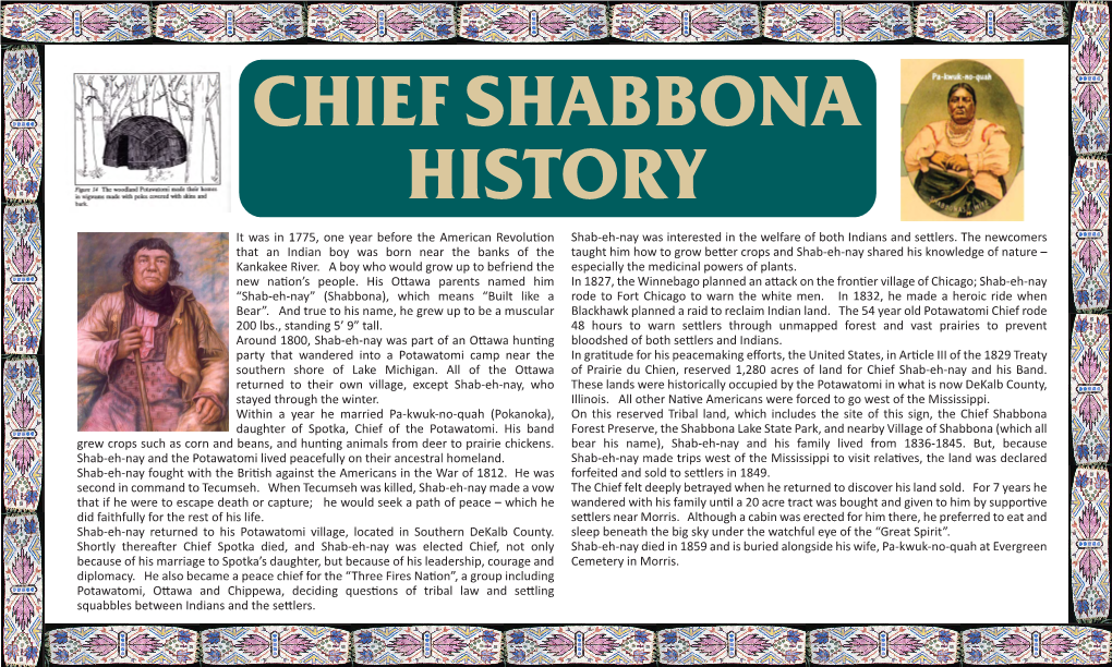 Chief Shabbona History