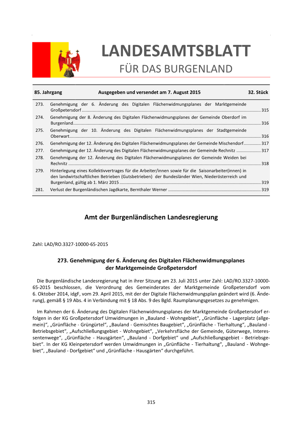 Landesamtsblatt Für Das Burgenland 32