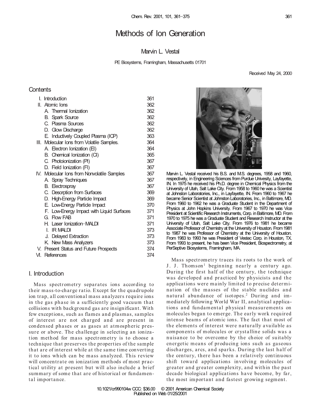 Methods of Ion Generation