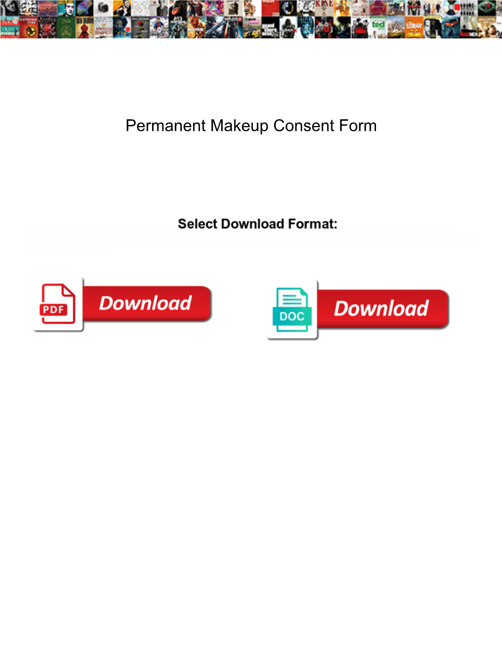 Permanent Makeup Consent Form