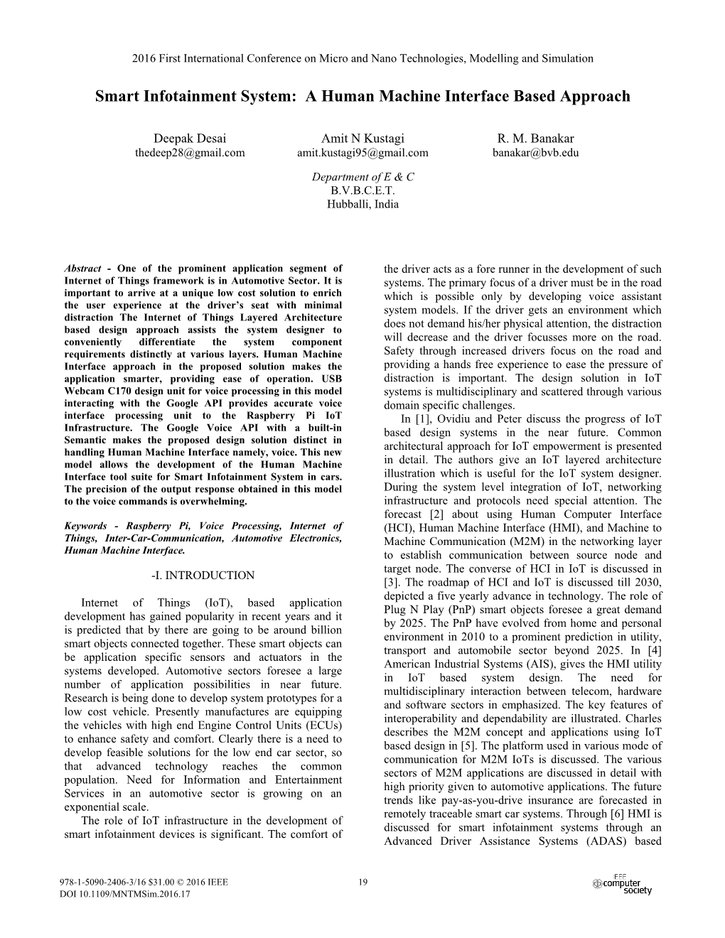 Smart Infotainment System: a Human Machine Interface Based Approach