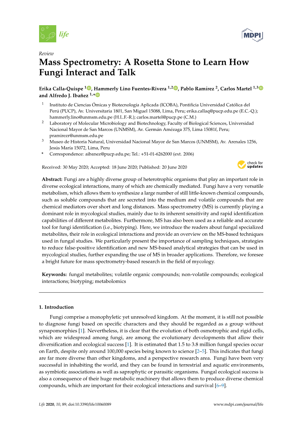 Mass Spectrometry: a Rosetta Stone to Learn How Fungi Interact and Talk