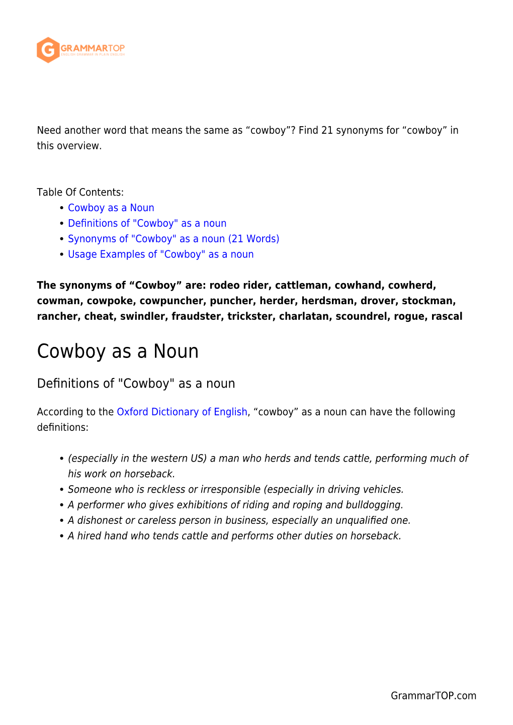 Cowboy”? Find 21 Synonyms for “Cowboy” in This Overview