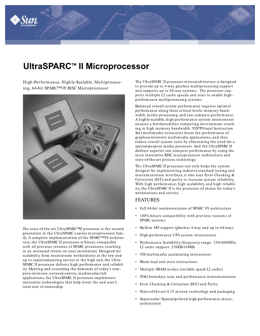 Ultrasparctm II Microprocessor