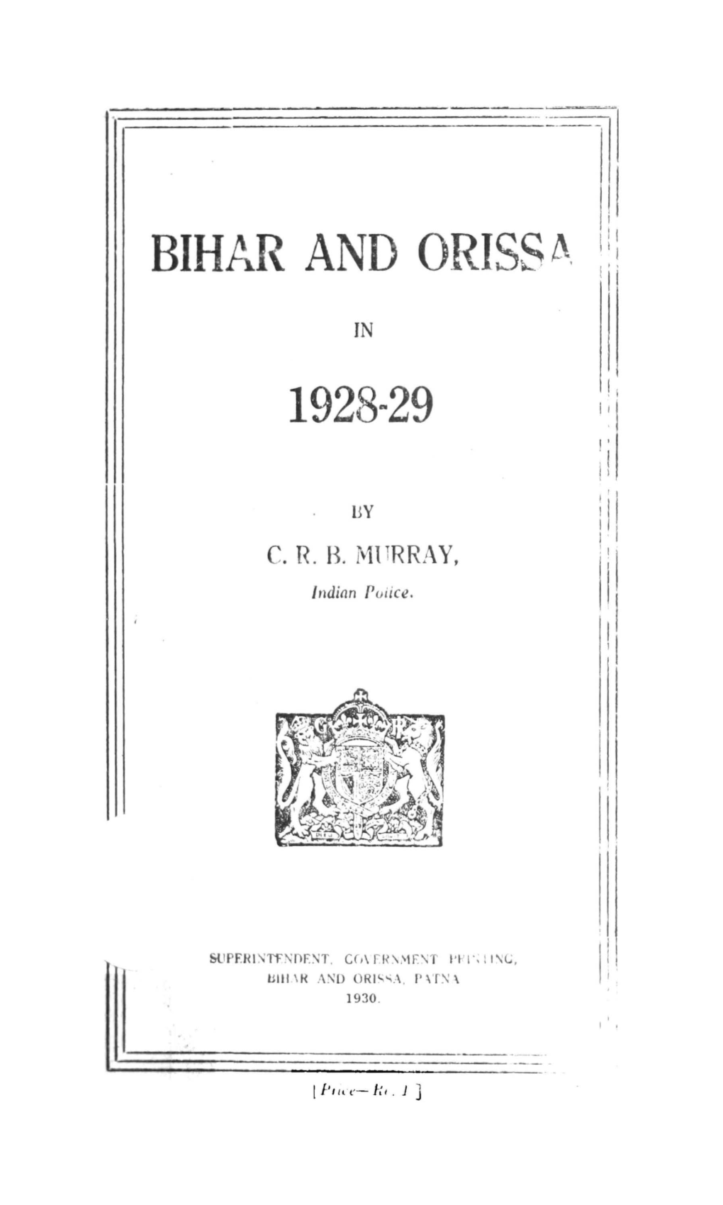 BIHAR and ORISS ~. Iii