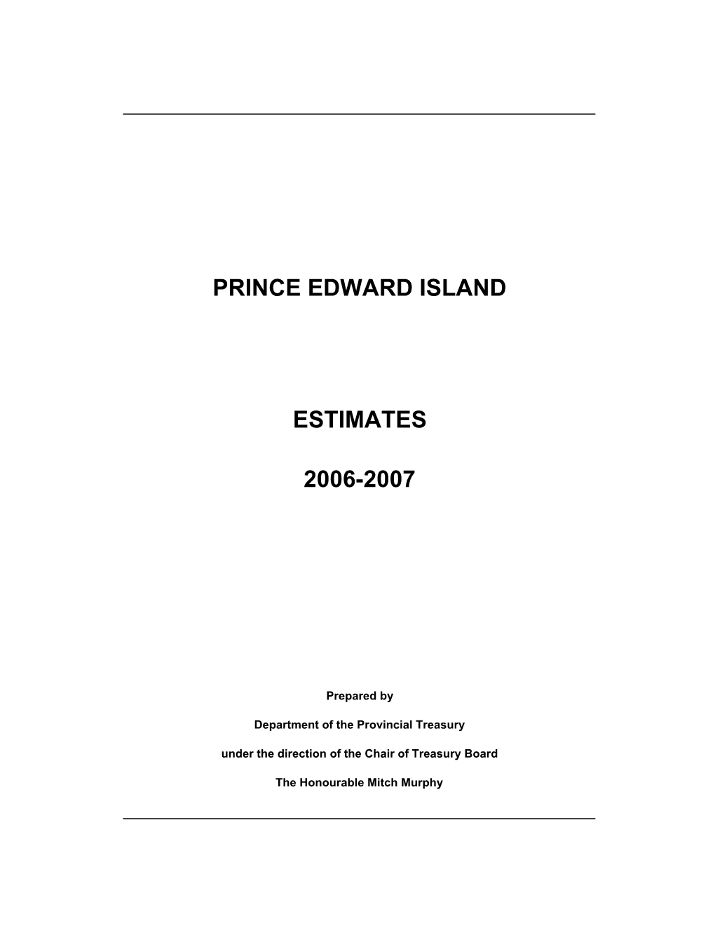 Estimates of Revenue and Expenditure 2006