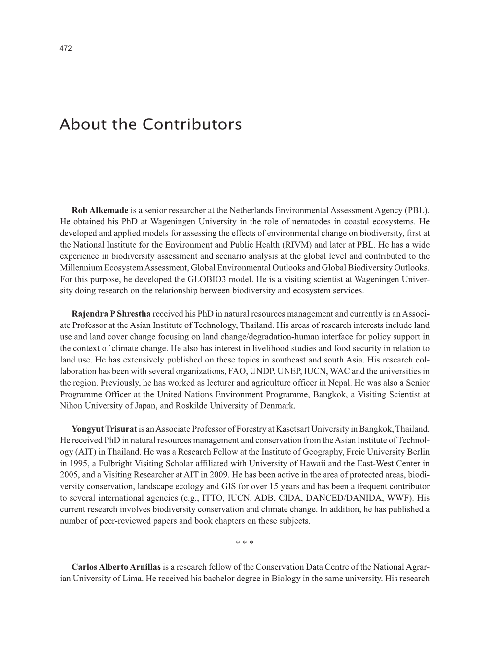 About the Contributors