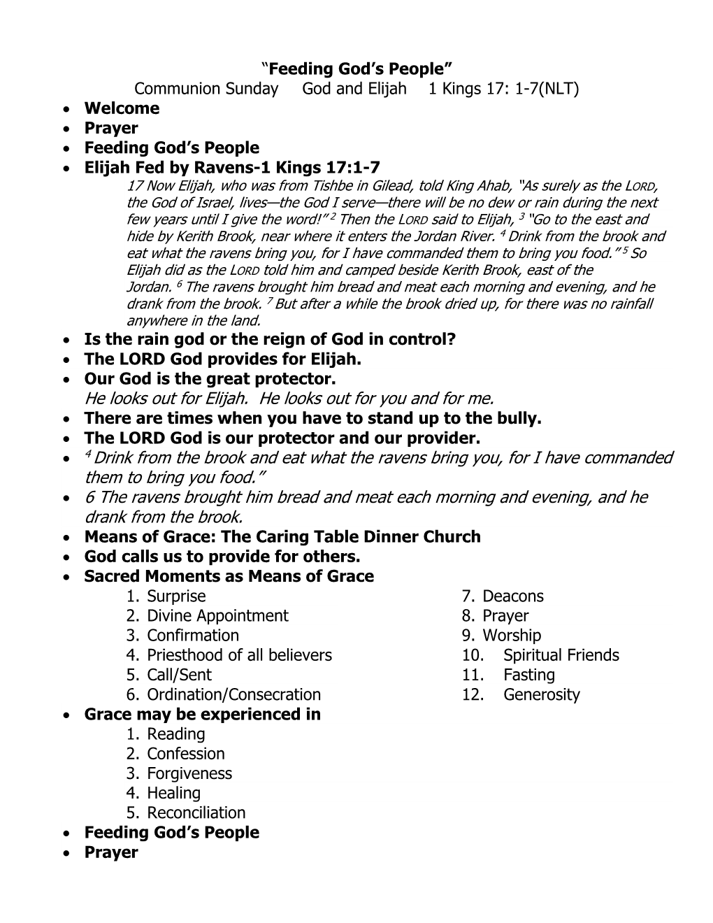 Sermon Notes