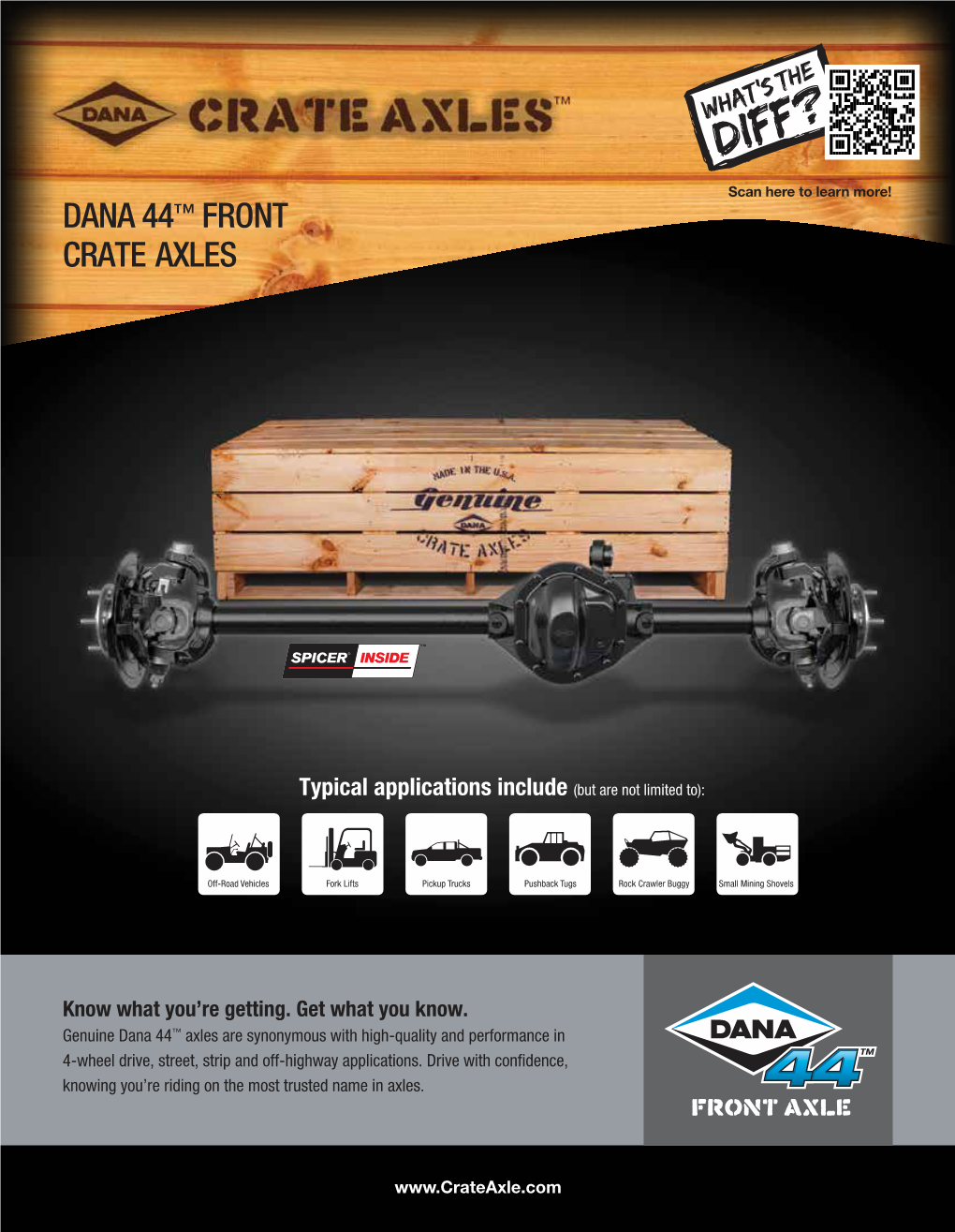 Dana 44™ Front Crate Axles