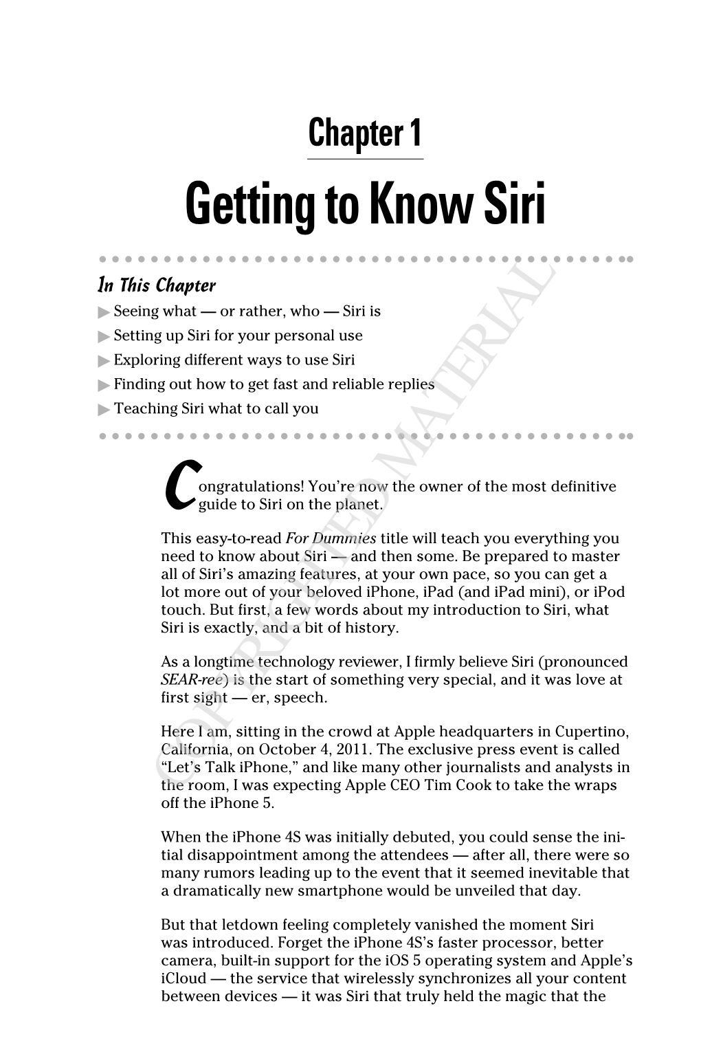 Getting to Know Siri