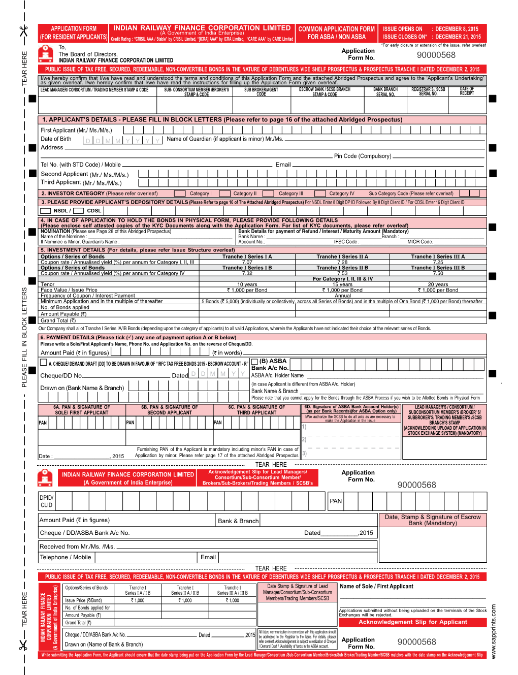 Bsence of the Cancelled Cheque, Our Company May Reject the Application Or It May Consider the Bank Details As Given on the Application Form at Its Sole Discretion