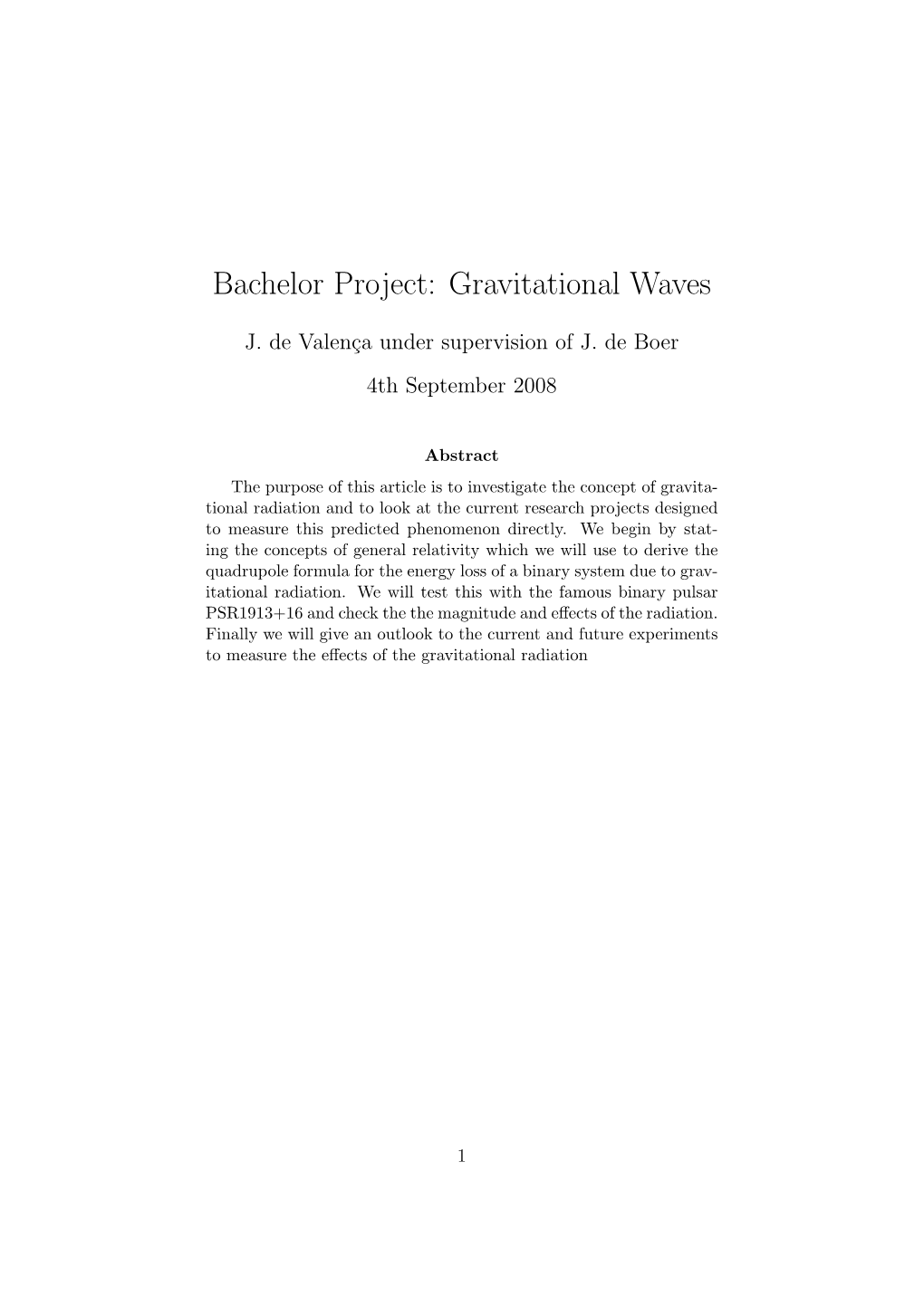 Gravitational Waves