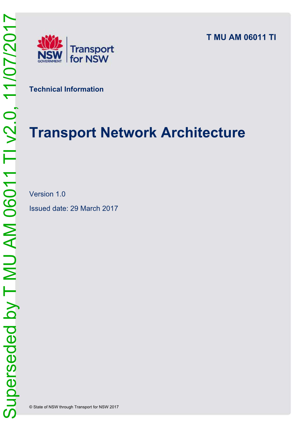 Transport Network Architecture