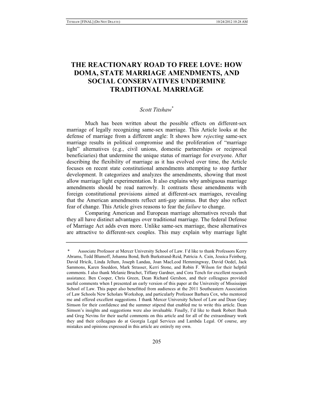 How Doma, State Marriage Amendments, and Social Conservatives Undermine Traditional Marriage