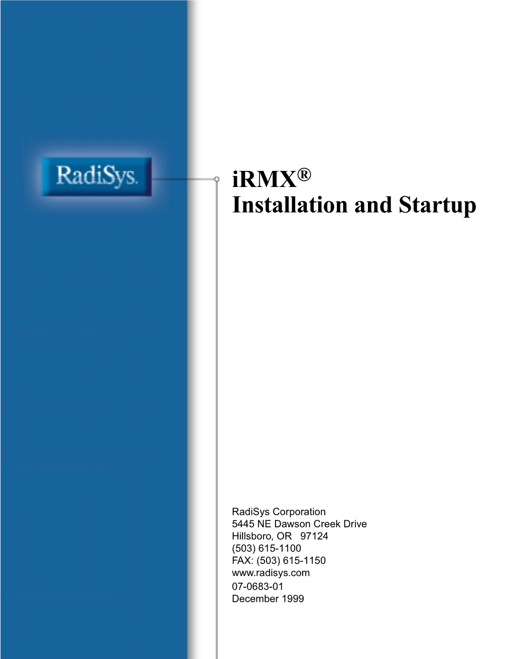 Irmx Installation and Startup