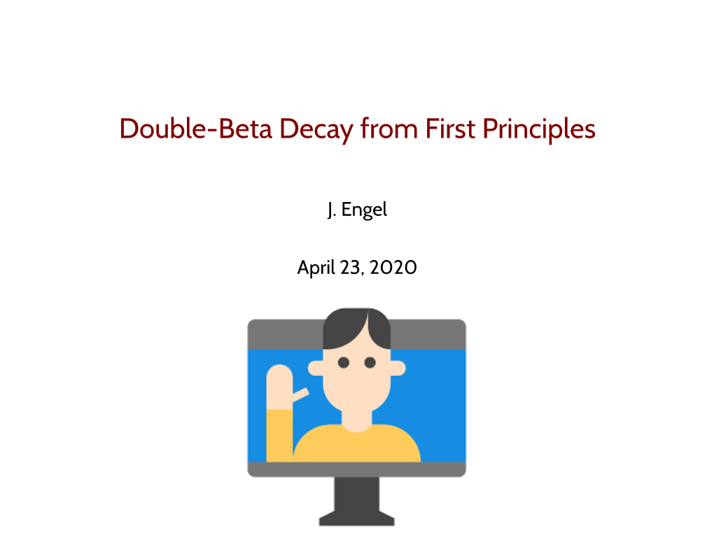 Double-Beta Decay from First Principles