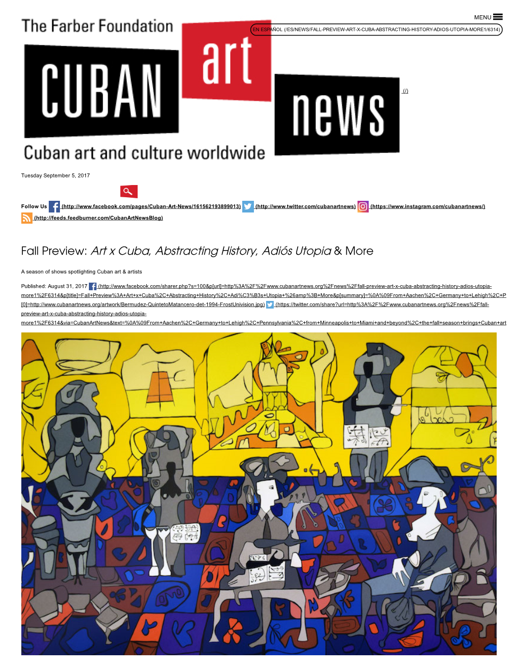 Fall Preview: Art X Cuba, Abstracting History, Adiós Utopia & More