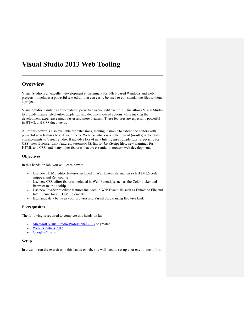 Visual Studio 2013 Web Tooling