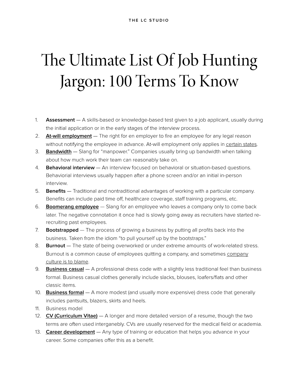 The Ultimate List of Job Hunting Jargon: 100 Terms to Know