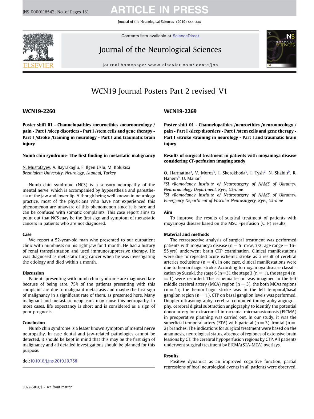 WCN19 Journal Posters Part 2 Revised V1