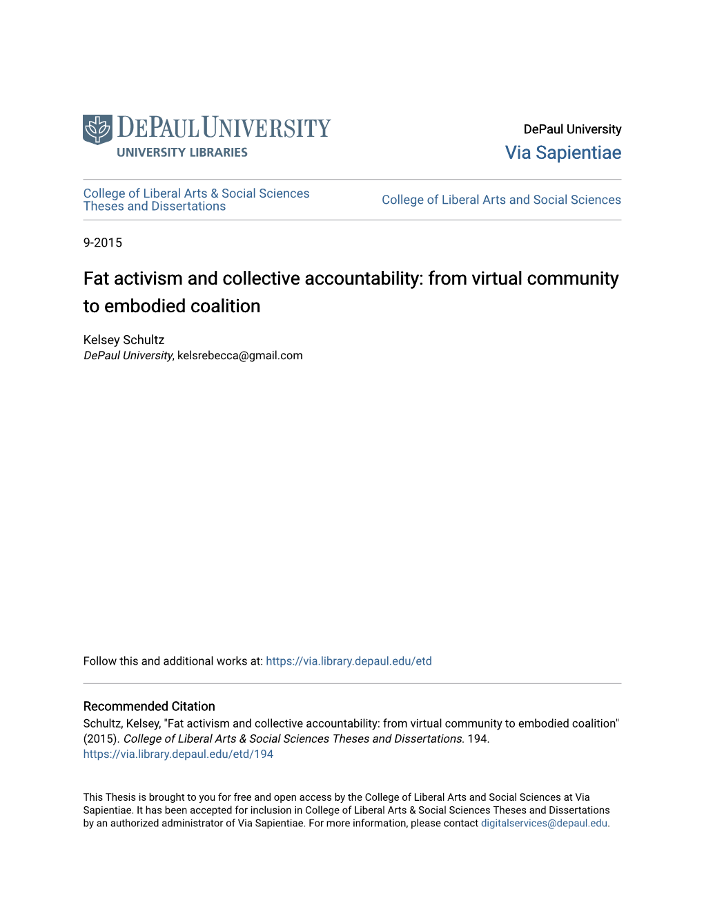 Fat Activism and Collective Accountability: from Virtual Community to Embodied Coalition