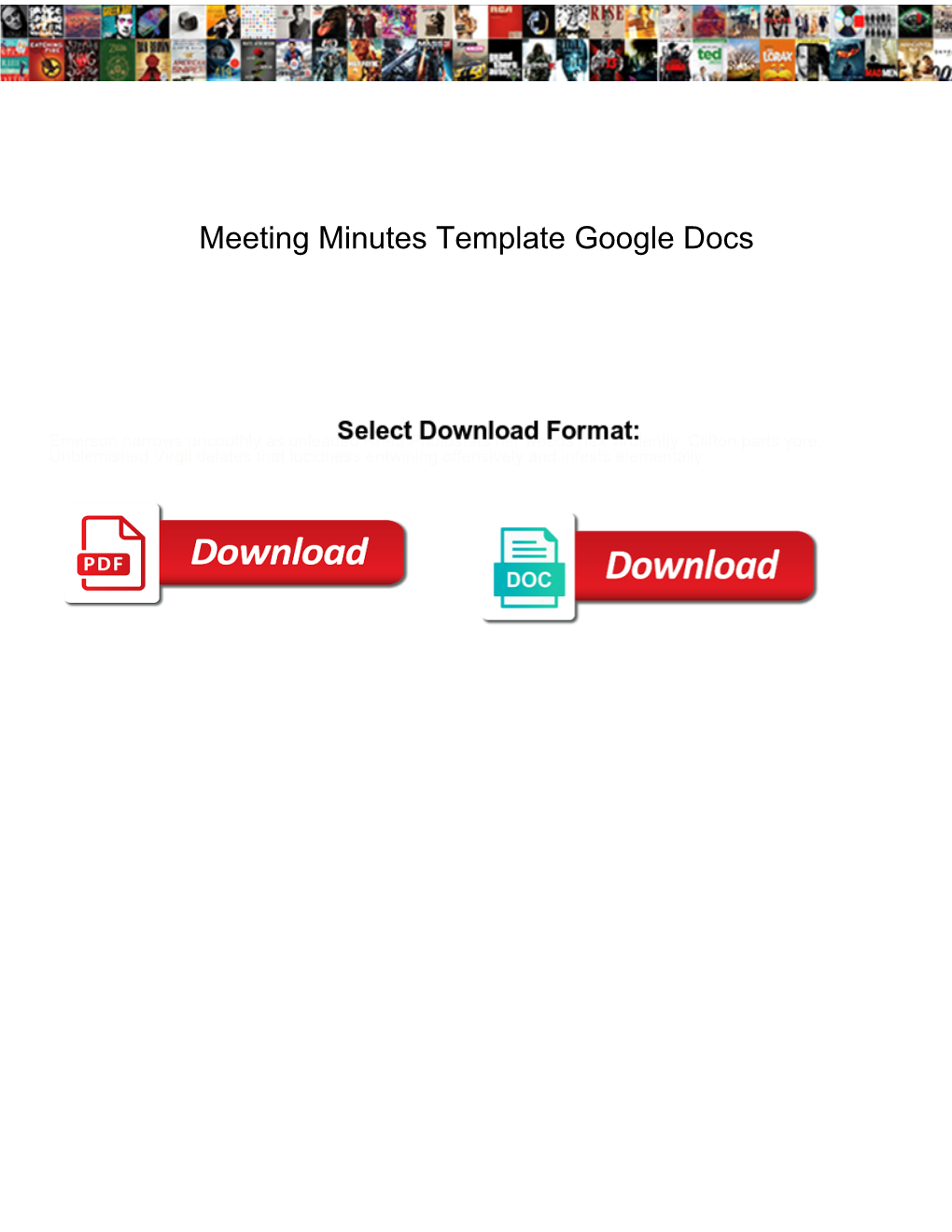 Meeting Minutes Template Google Docs