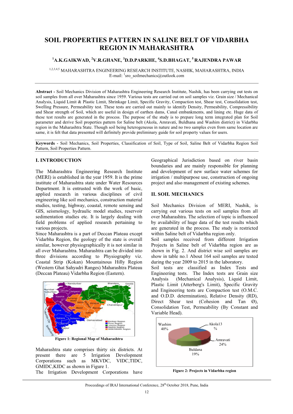 Soil Properties Pattern in Saline Belt of Vidarbha Region in Maharashtra