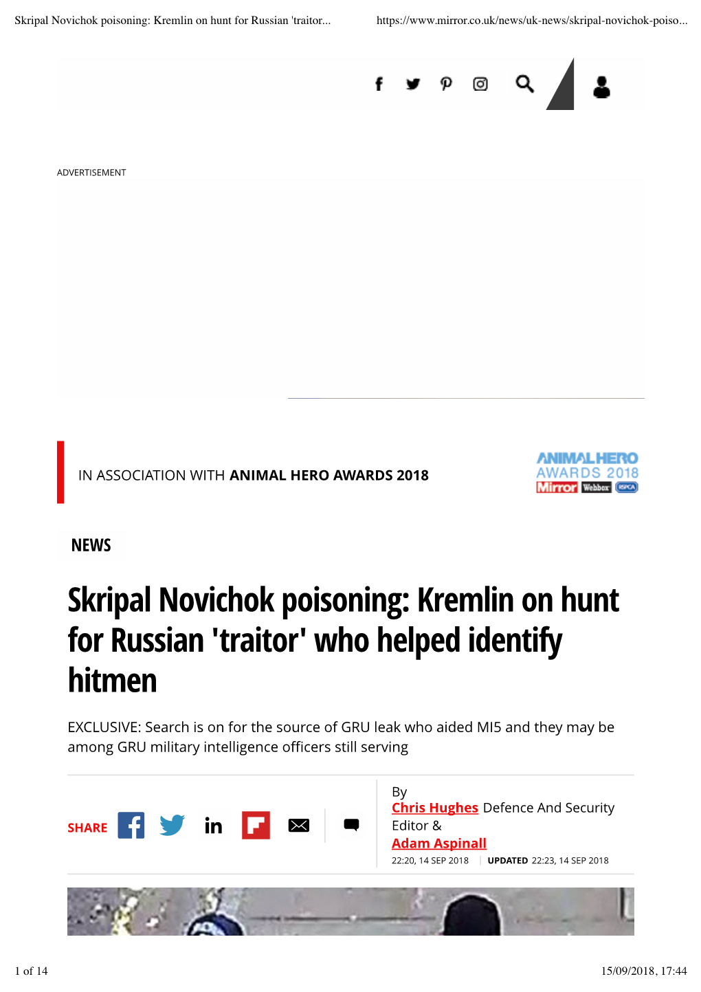 Skripal Novichok Poisoning: Kremlin on Hunt for Russian 'Traitor' Who Helped Identify Hitmen