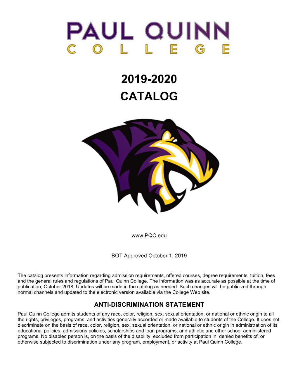 2019-2020 Catalog