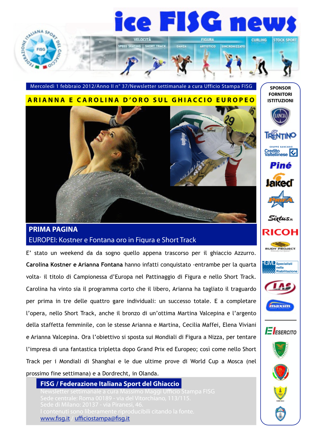 Newsletter Fisg 01-02-12