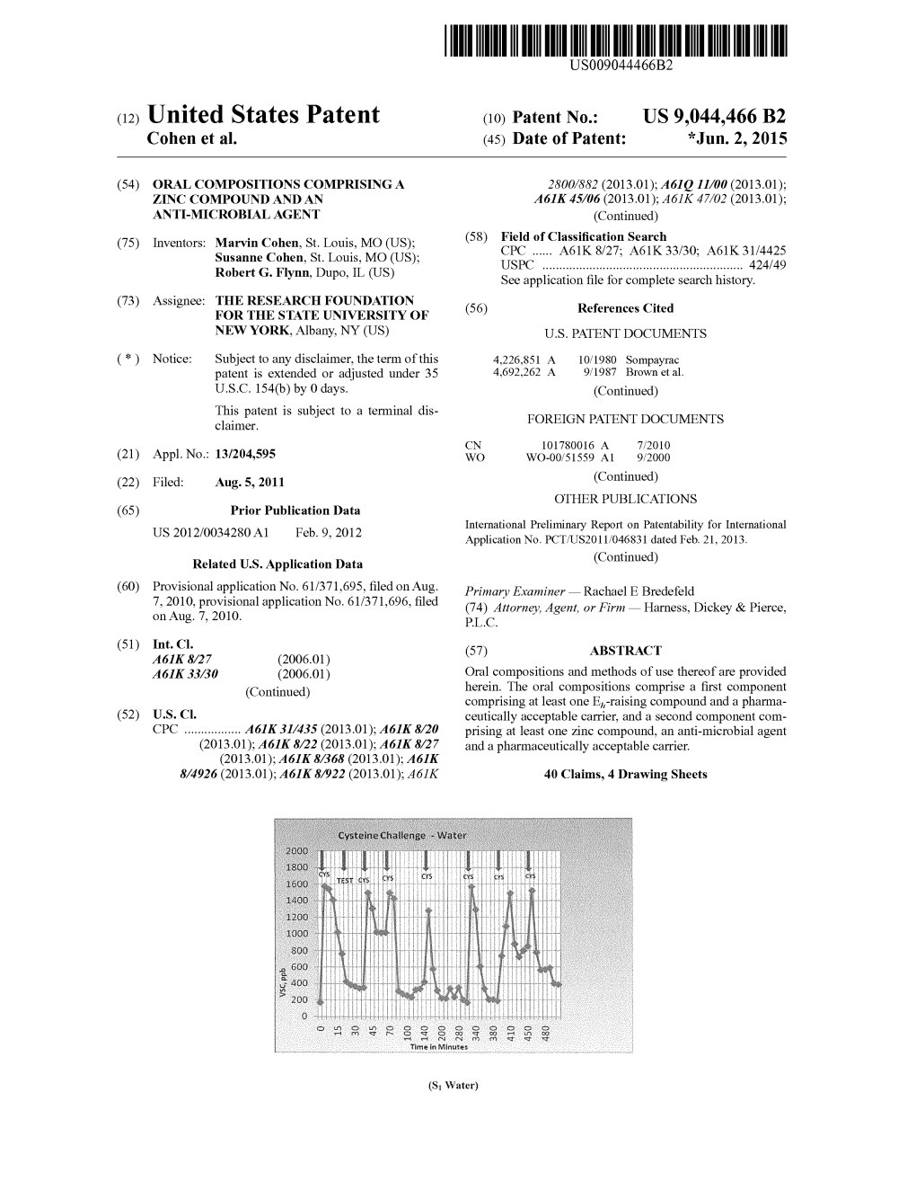 (12) United States Patent (10) Patent No.: US 9,044,466 B2 Cohen Et Al