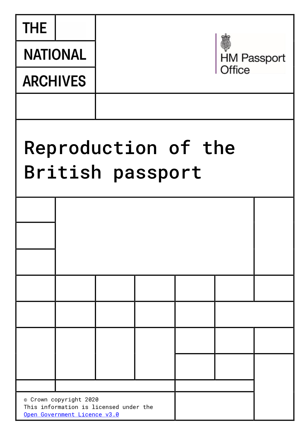 Reproduction of the British Passport