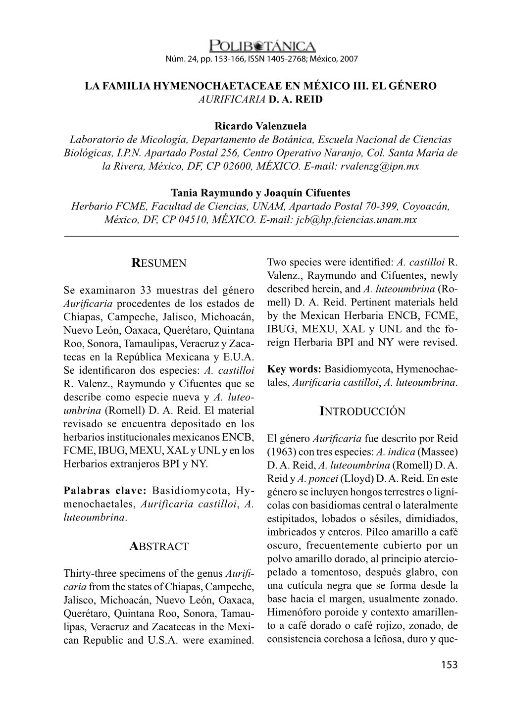 153 La Familia Hymenochaetaceae En