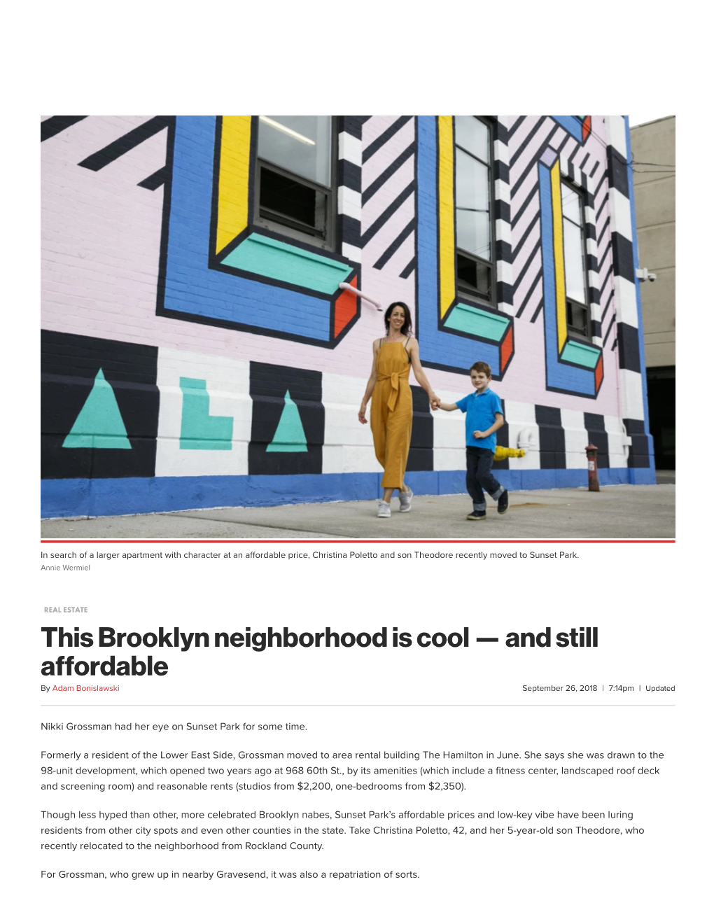 This Brooklyn Neighborhood Is Cool — and Still Affordable by Adam Bonislawski September 26, 2018 | 7:14Pm | Updated