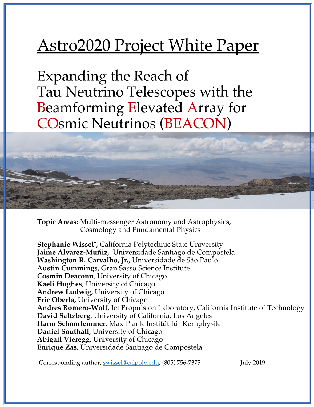 Beamforming Elevated Array for Cosmic Neutrinos (BEACON)