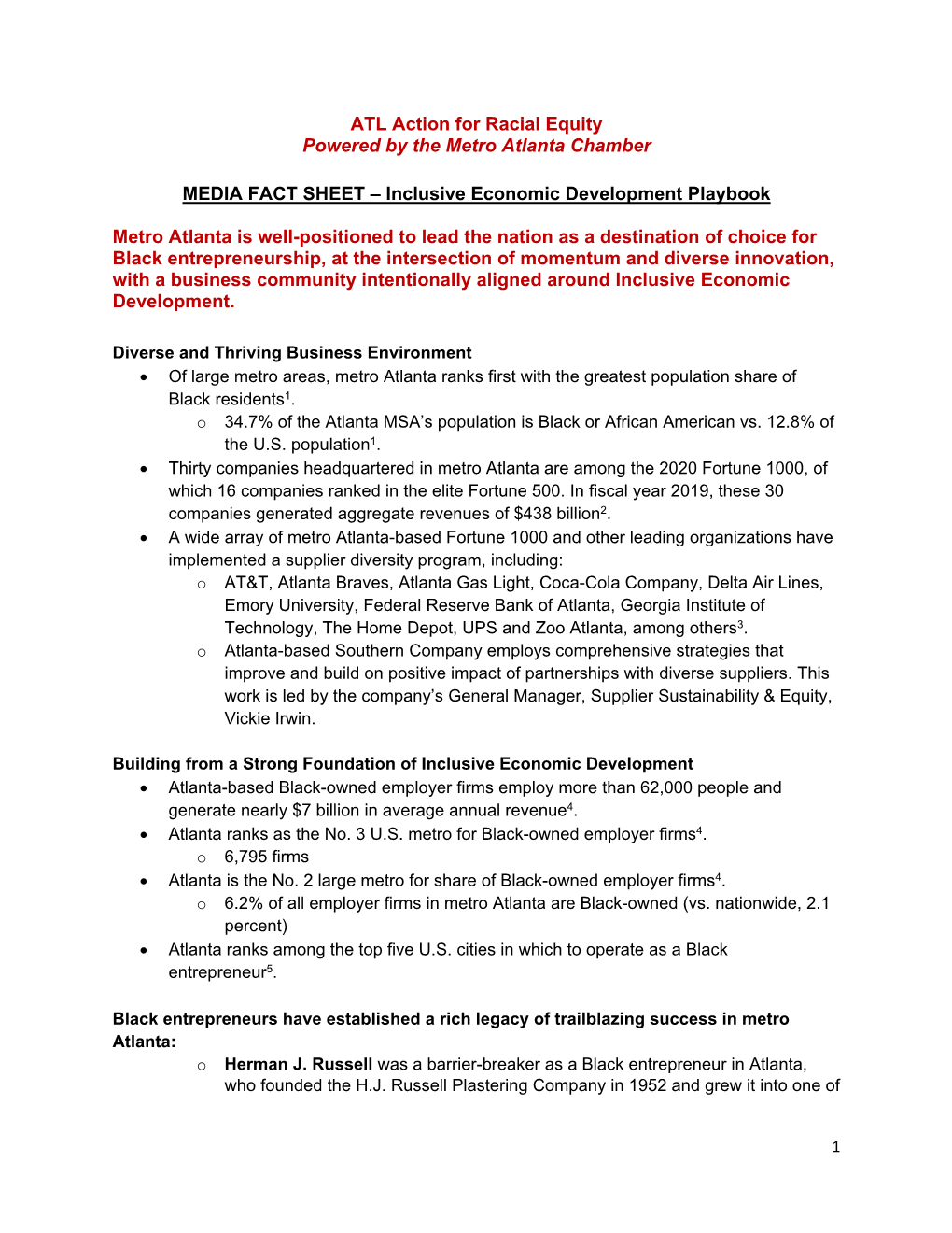 Inclusive Economic Development Fact Sheet