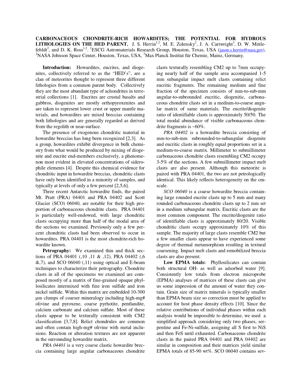 Carbonaceous Chondrite-Rich Howardites; the Potential for Hydrous Lithologies on the Hed Parent